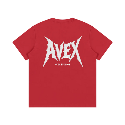 avex studios blue/red t-shirt