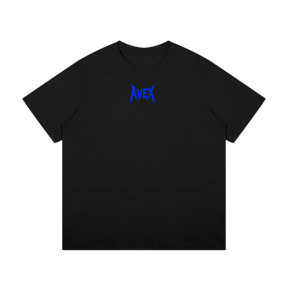Heavyweight v2 blue lettering black/white