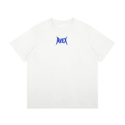 Heavyweight v2 blue lettering black/white